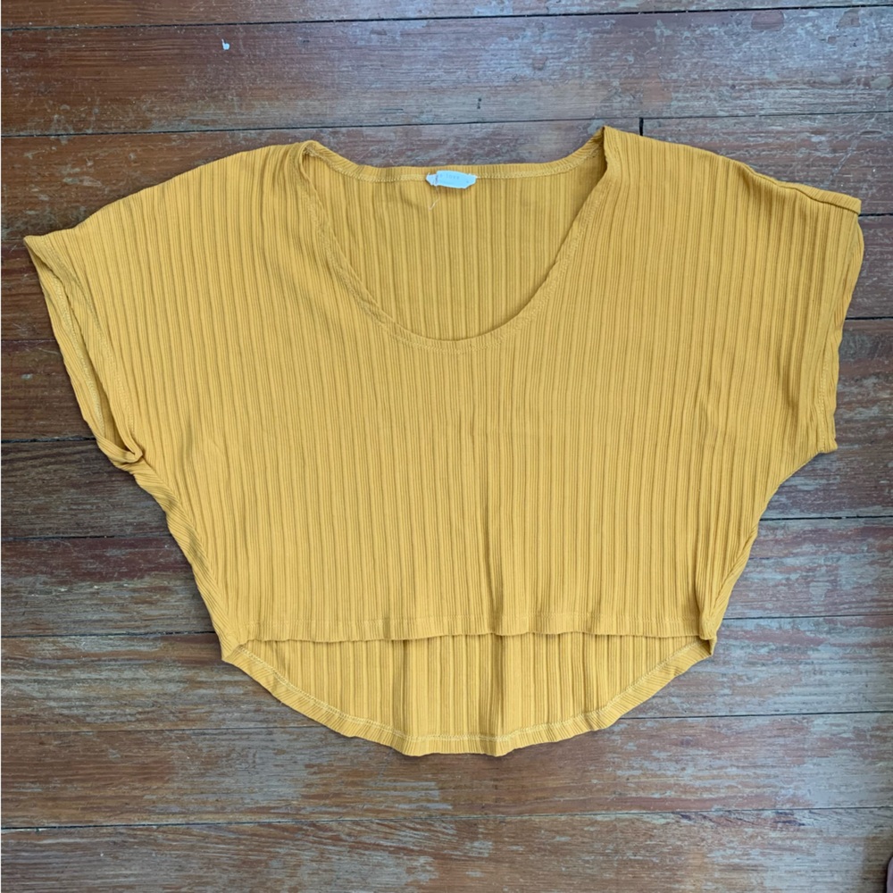 Golden Yellow Square Fit Crop Top
